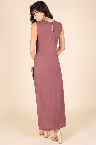 Tie Front Maxi, Red Bean