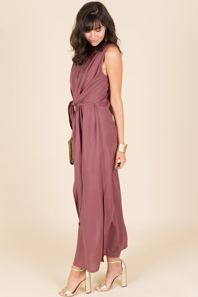 Tie Front Maxi, Red Bean