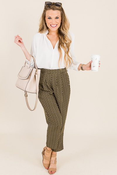 Olive Dot Trousers