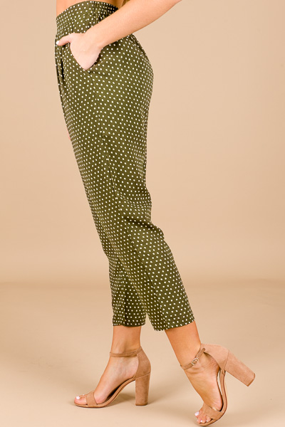 Olive Dot Trousers