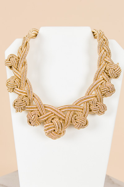 Thick Braided Knots Necklace
