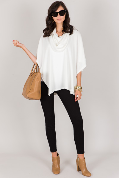 Classic Poncho, White