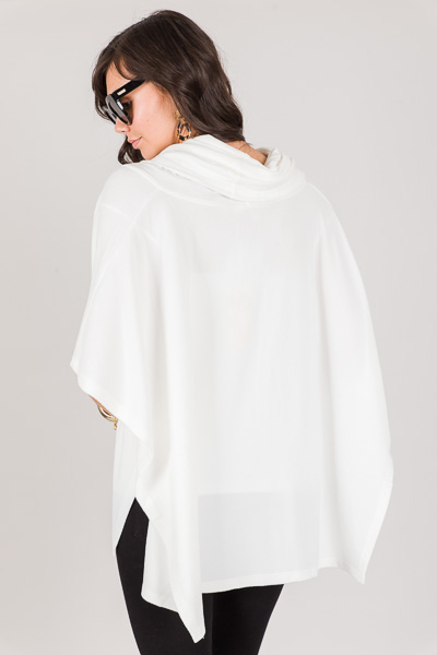 Classic Poncho, White