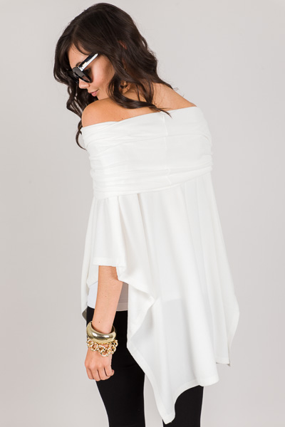 Classic Poncho, White