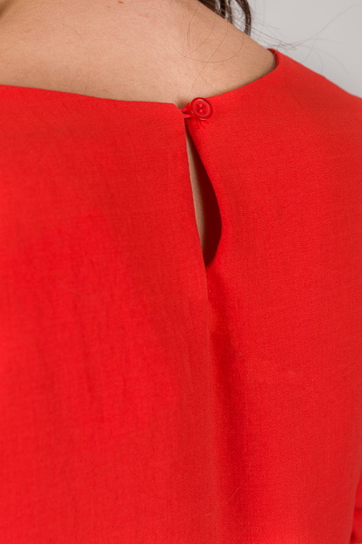 In a Cinch Dress, Red