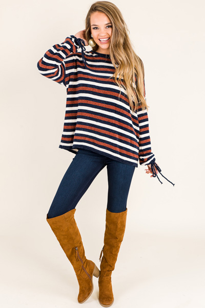 Chenille Stripe Sweater