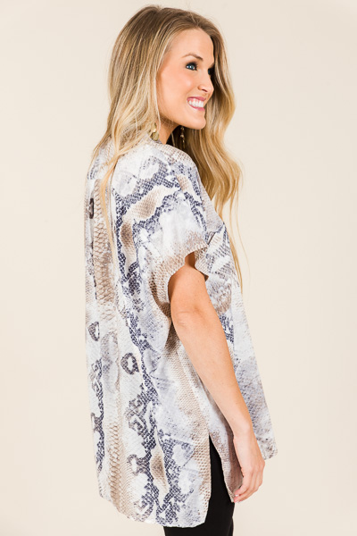 Button Front Snake Tunic