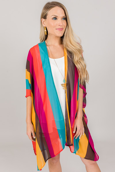 Magenta Rainbow Kimono