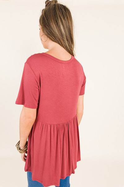 Strappy Neck Babydoll Tee