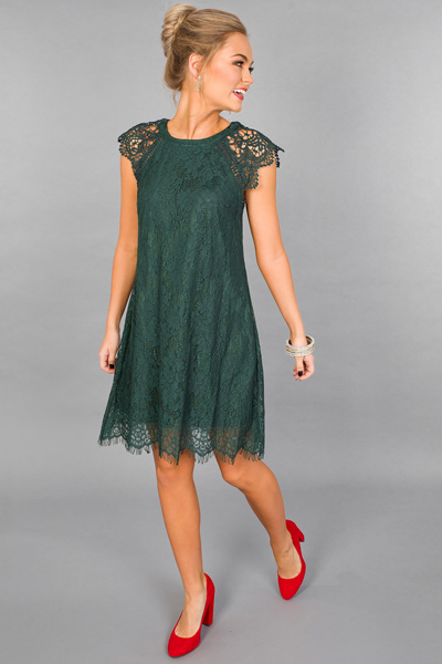 Evergreen Lace Dress