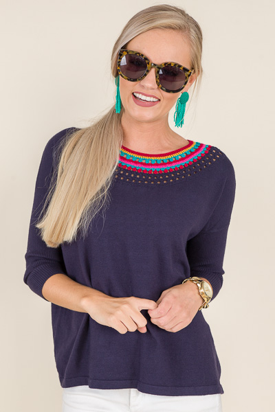 Obsession Sweater, Navy