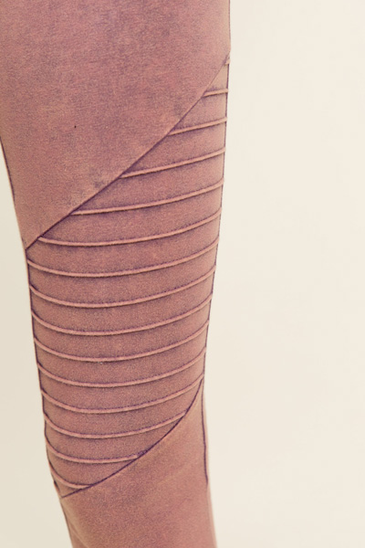 Red Bean Moto Leggings