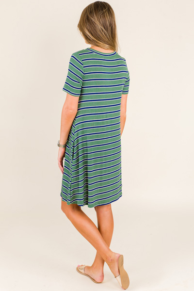 Mel Striped Dress, Green