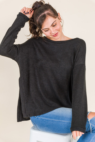 Boxy Murphy Sweater, Black