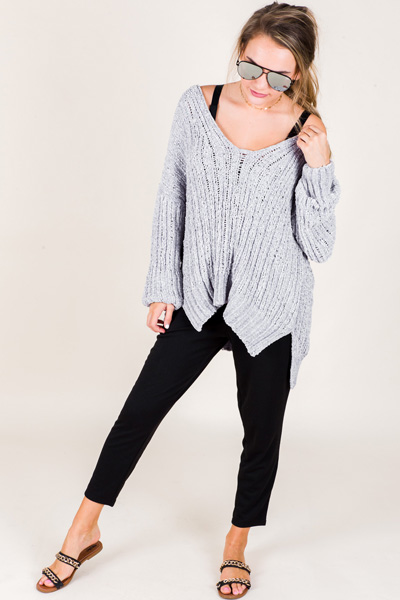Silver Chenille Sweater