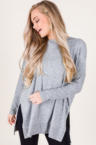 Ribbed Sleeve Sweater