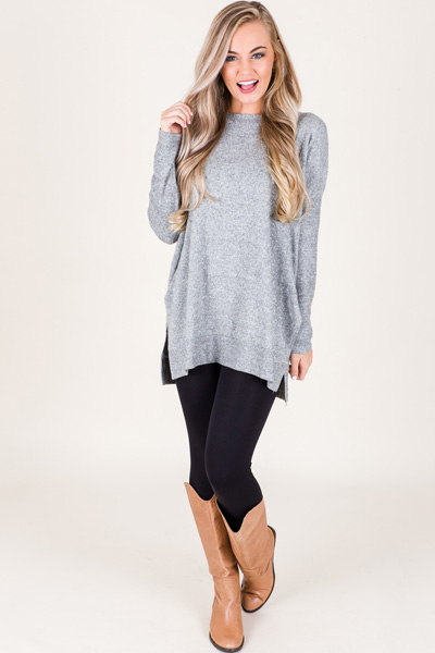 Ribbed Sleeve Sweater