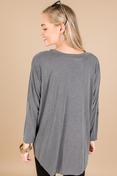With a Twist Top, Grey