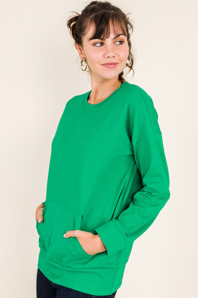 Classic Kangaroo Sweatshirt, Green