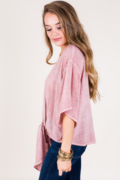 Pink Dyed Tie Top