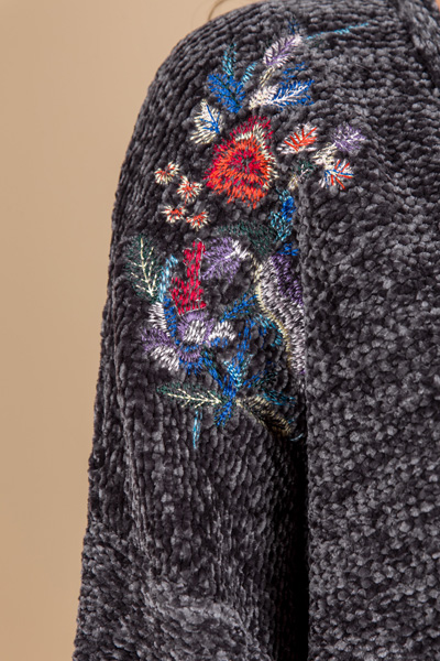 Embroidered Chenille Jacket