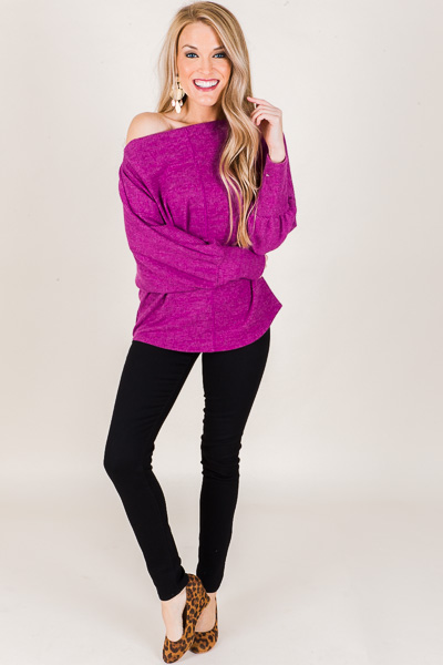 Sling Neck Sweater, Pink