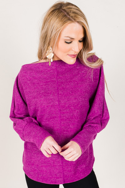 Sling Neck Sweater, Pink