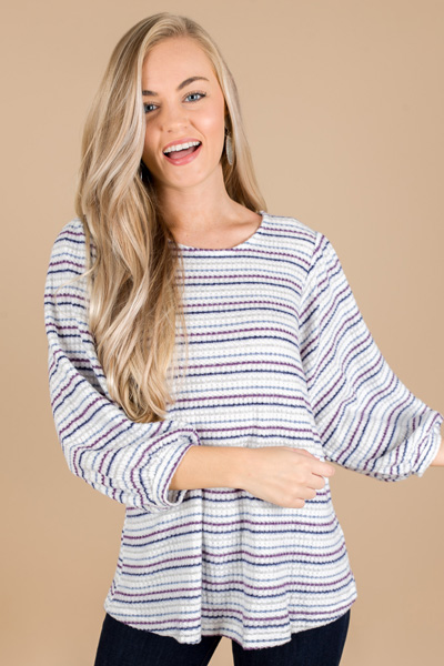 Bubble Sleeve Pullover