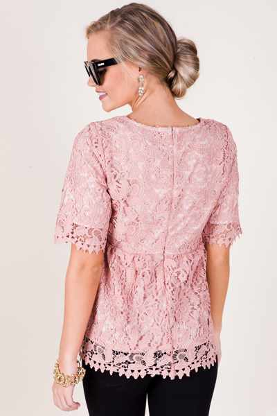 Pretty in Pink Lace Top