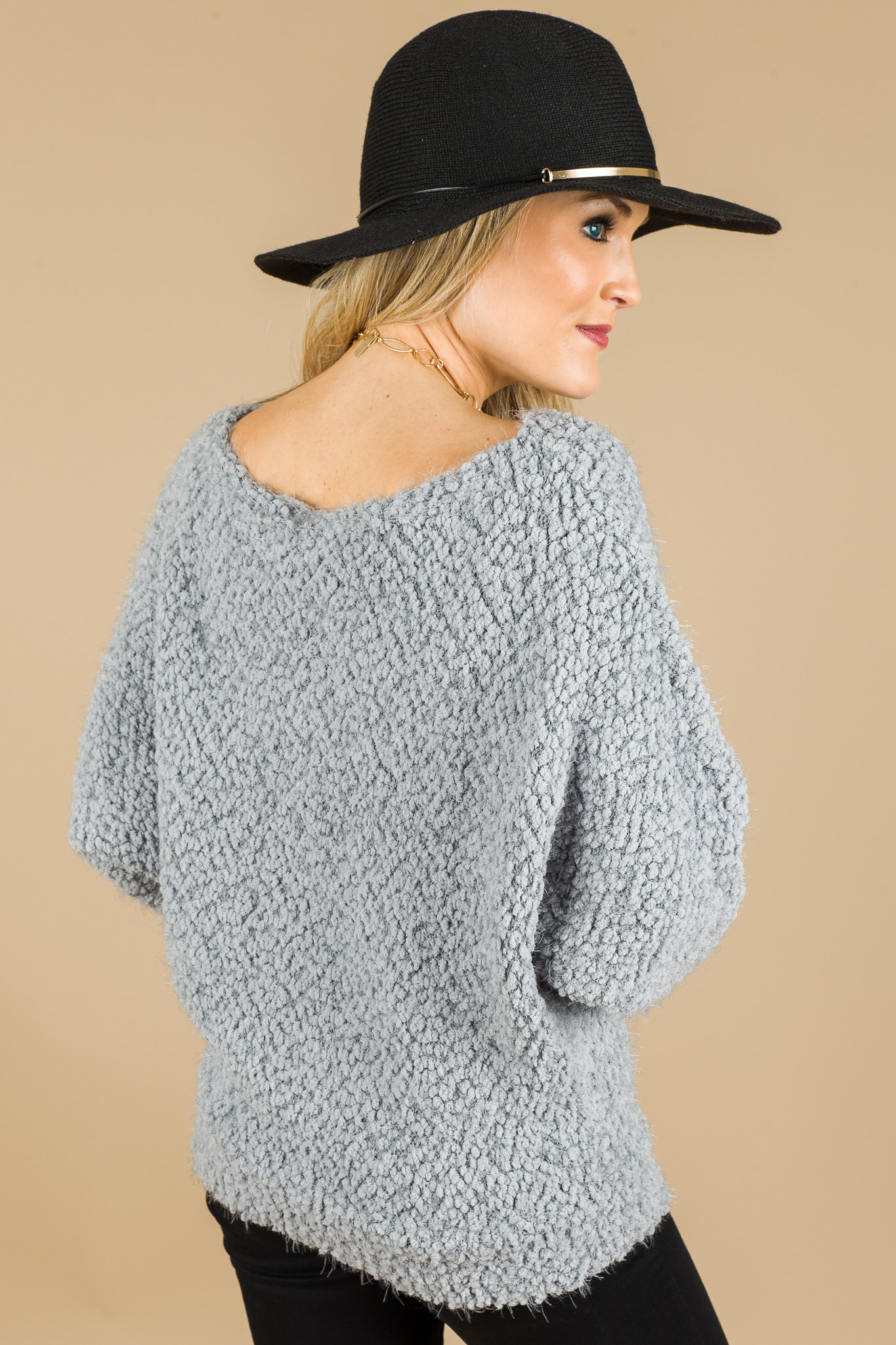 Fuzzy Wuzzy Sweater, Heather Gray