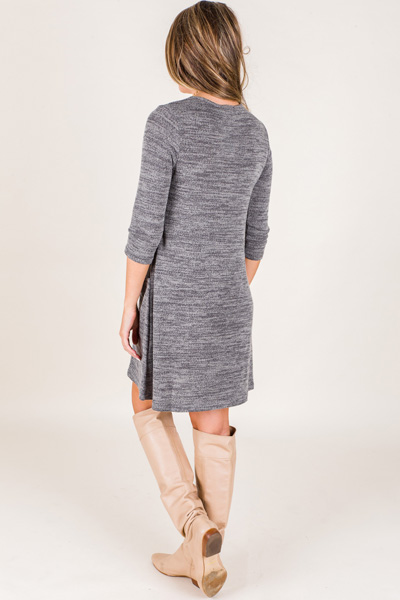 Kara Pocket Dress, Grey