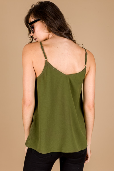 Buttoned Up Cami, Olive