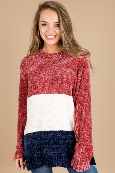 Block Out Chenille Sweater