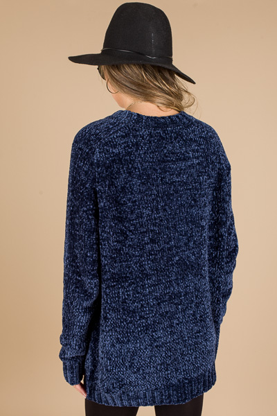 So Soft Chenille Sweater, Navy