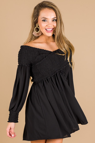 Off Shoulder Smock Frock