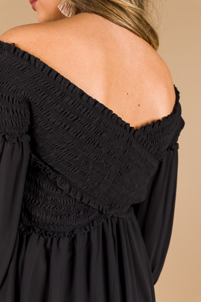 Off Shoulder Smock Frock