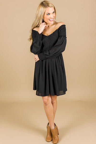 Off Shoulder Smock Frock - Off Shoulder - Dresses - The Blue Door Boutique