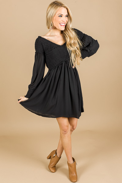 Off Shoulder Smock Frock