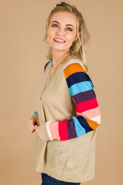 Colorblock Sleeves Pullover