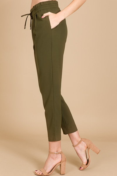 Solid Cigarette Pant, Army
