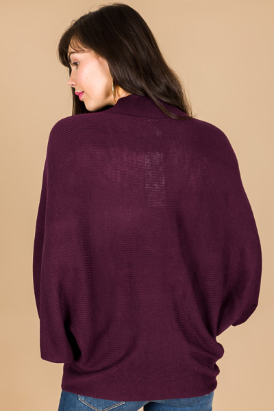 Clea Choker Sweater, Eggplant