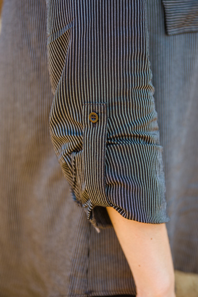 Striped Classic Button Top