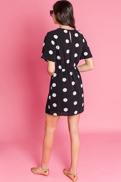 Spotted Tie Dress