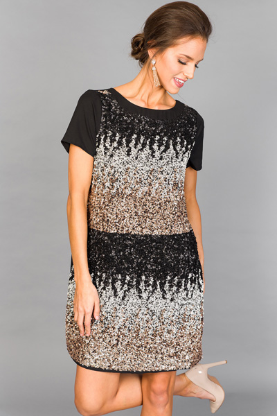 Ombre All Day Sequin Shift