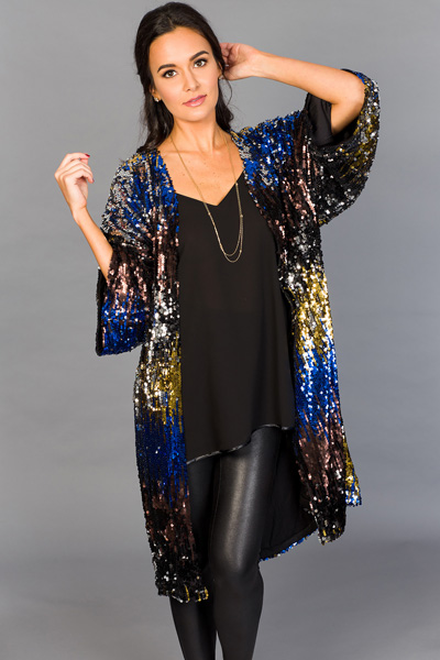 Ombre Sequin Duster