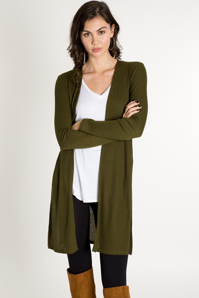Color Me Happy Duster, Olive 