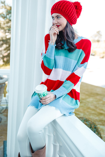Packs a Punch Stripe Sweater