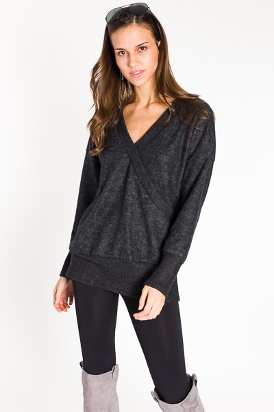 Brushed & Plush Pullover, Charcoal