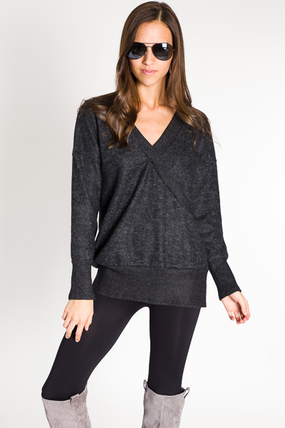 Brushed & Plush Pullover, Charcoal