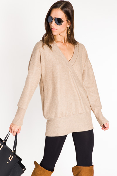 Brushed & Plush Pullover, Taupe